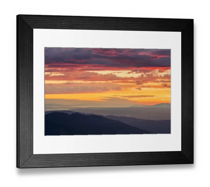 Framed Print : Scenic view of Puget Sound at sunset, Washington State, USA Framed Print : Scenic view of Puget Sound at sunset, Washington State, USA