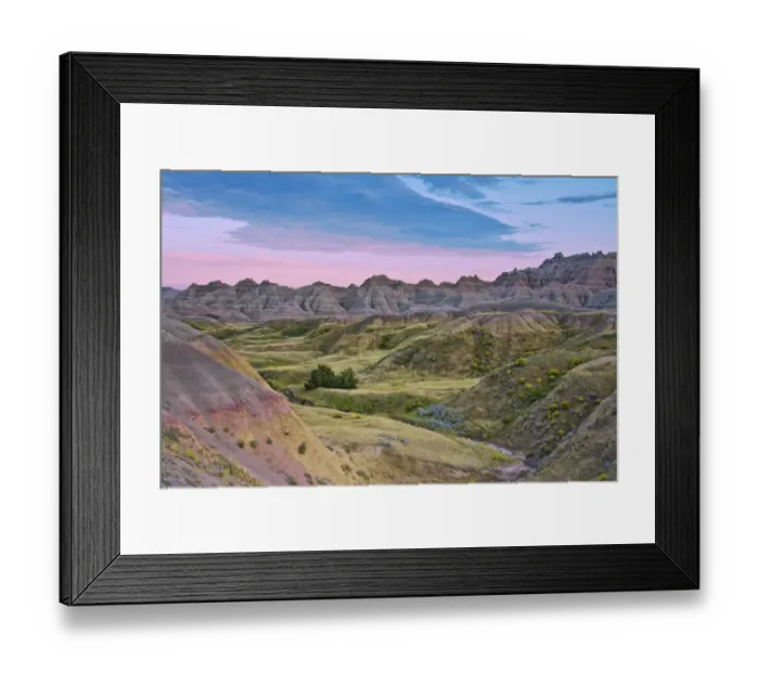 Framed Print : Colorful hills of Badlands Loop trail, Badlands National Park, South Dakota, USA Framed Print : Colorful hills of Badlands Loop trail, Badlands National Park, South Dakota, USA