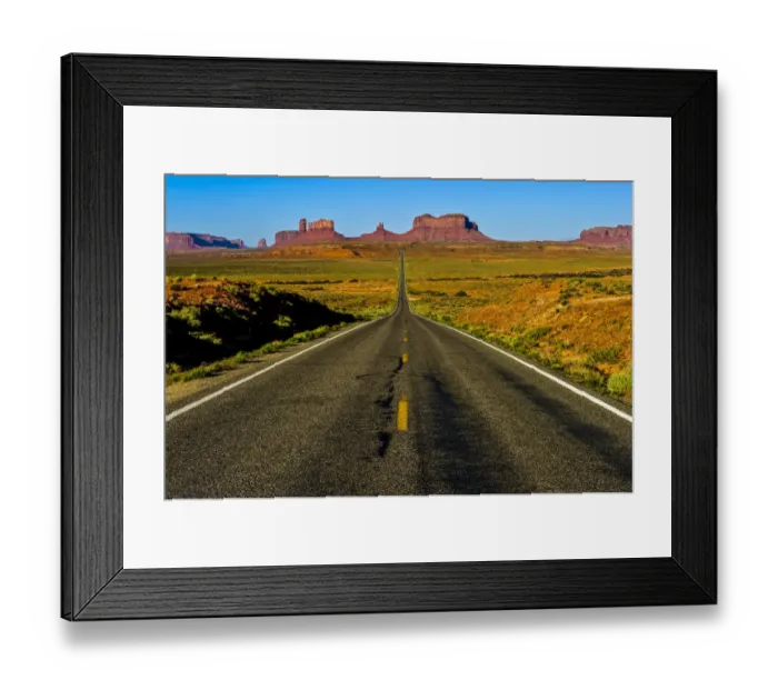 Framed Print : Highway through Monument Valley, Arizona, USA Framed Print : Highway through Monument Valley, Arizona, USA