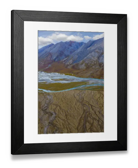 Framed Print : Landscape with Ivishak River and Brooks Range in Arctic National Wildlife Refuge, Alaska, USA Framed Print : Landscape with Ivishak River and Brooks Range in Arctic National Wildlife Refuge, Alaska, USA