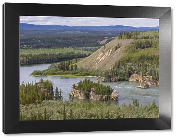 Landscape with Five Finger Rapids and Yukon River, Yukon Territory, Canada