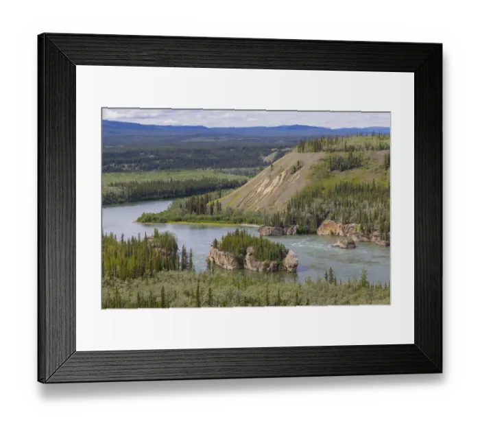 Framed Print : Landscape with Five Finger Rapids and Yukon River, Yukon Territory, Canada Framed Print : Landscape with Five Finger Rapids and Yukon River, Yukon Territory, Canada