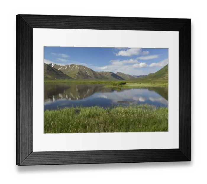 Framed Print : Landscape with lake in Tombstone Territorial Park, Yukon Territory, Canada Framed Print : Landscape with lake in Tombstone Territorial Park, Yukon Territory, Canada