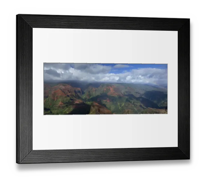 Framed Print : Waimea Canyon panoramic, Kauai, Hawaii, USA