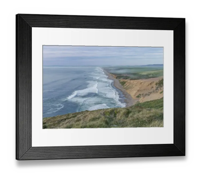 Framed Print : Point Reyes Beach seen from hill, Point Reyes National Seashore, California, USA Framed Print : Point Reyes Beach seen from hill, Point Reyes National Seashore, California, USA