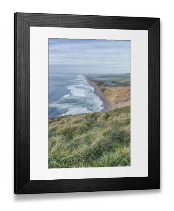 Framed Print : Point Reyes Beach seen from hill, Point Reyes National Seashore, California, USA Framed Print : Point Reyes Beach seen from hill, Point Reyes National Seashore, California, USA