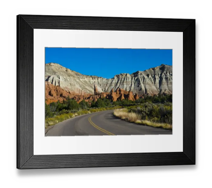 Framed Print : Park Road at Angels Palace Trailhead, Kodachrome Basin State Park, Utah, USA