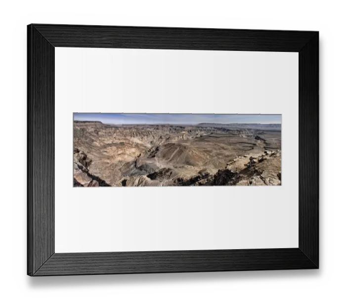 Framed Print : Panoramic view of Fish River Canyon Hiking Trail, Ai-Ais Richtersveld Transfrontier Park, Karas Region, Namibia Framed Print : Panoramic view of Fish River Canyon Hiking Trail, Ai-Ais Richtersveld Transfrontier Park, Karas Region, Namibia