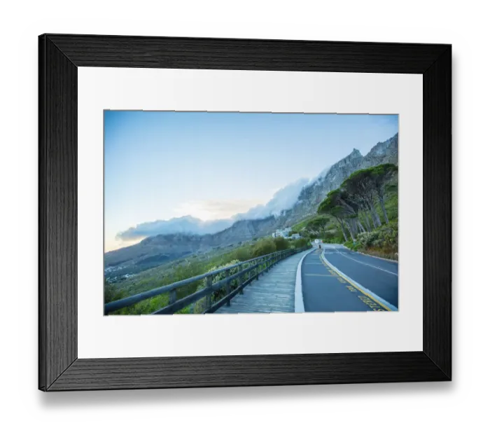 Framed Print : Wide shot of clouds moving over Table Mountain, Cape Town, Western Cape, South Africa Framed Print : Wide shot of clouds moving over Table Mountain, Cape Town, Western Cape, South Africa