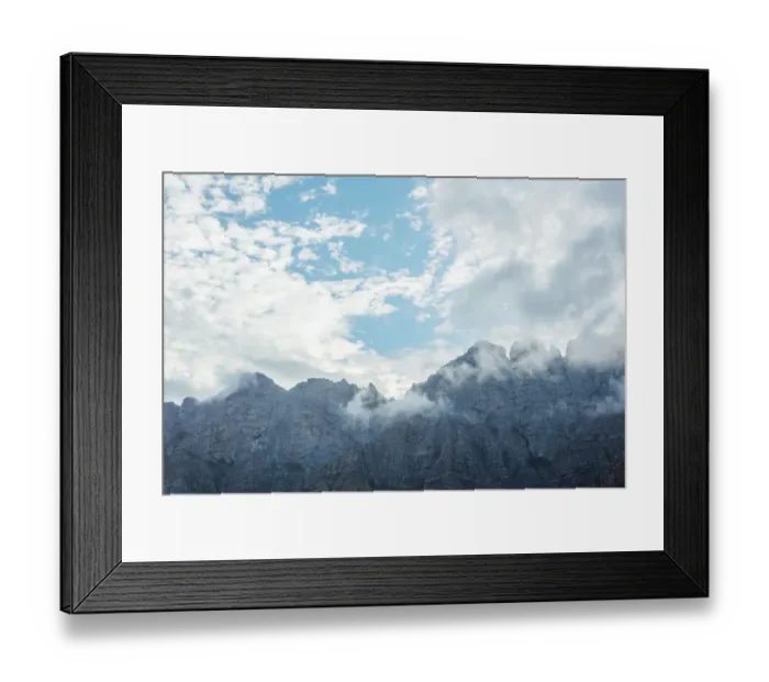 Framed Print : Wide shot of clouds over a mountain, Cape Town, Western Cape, South Africa