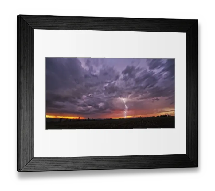 Framed Print : A Fast Moving African Thunderstorm with a Forked Lightning Strike at Sunset, Magaliesburg, Gauteng Province, South Africa Framed Print : A Fast Moving African Thunderstorm with a Forked Lightning Strike at Sunset, Magaliesburg, Gauteng Province, South Africa