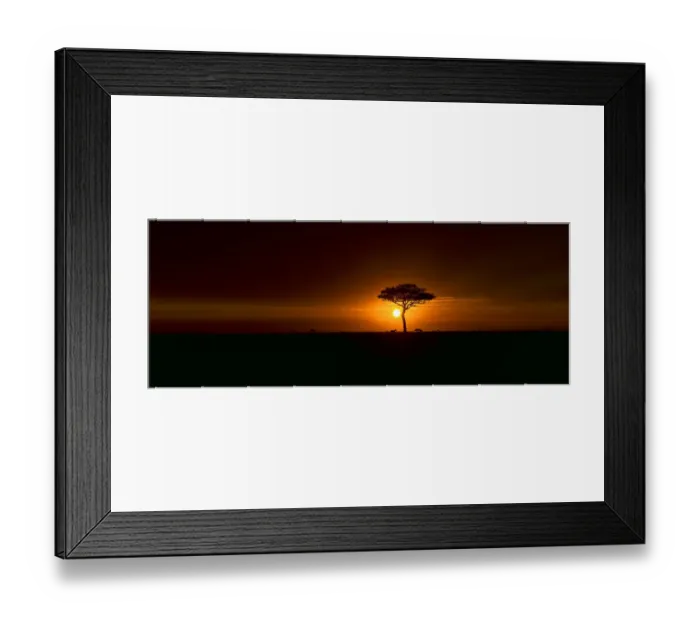 Framed Print : Classic African Sunrise in the Masai Mara National Reserve, Kenya Framed Print : Classic African Sunrise in the Masai Mara National Reserve, Kenya