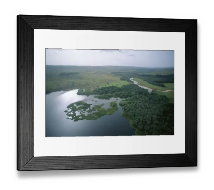 Framed Print : An Aerial View of a Delta at Bateke National Park Framed Print : An Aerial View of a Delta at Bateke National Park