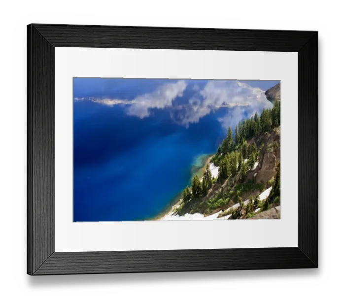 Framed Print : Blue water of Crater Lake, Crater Lake National Park, Oregon, USA Framed Print : Blue water of Crater Lake, Crater Lake National Park, Oregon, USA
