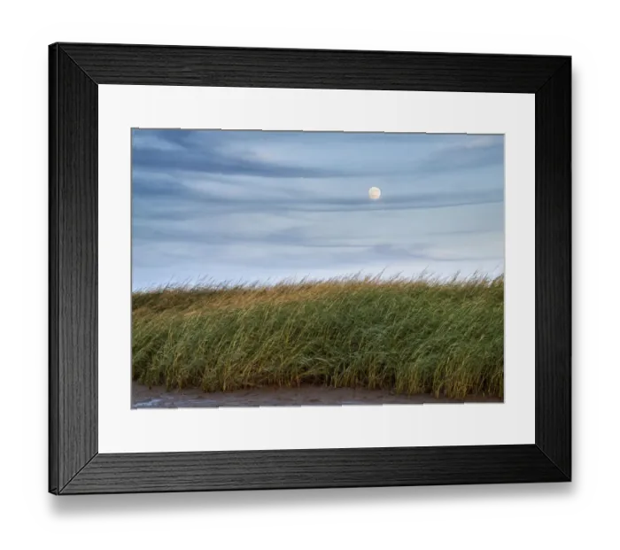 Framed Print : Full moon rising at First Encounter Beach, Cape Cod, Massachusetts, USA Framed Print : Full moon rising at First Encounter Beach, Cape Cod, Massachusetts, USA