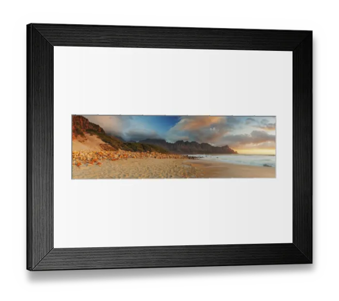 Framed Print : Panoramic Photo of the Bay of Water otherwise known as Kogel Bay with the Kogelberg Mountain Range in the Distance. Western Cape Province, Cape Town, South Africa Framed Print : Panoramic Photo of the Bay of Water otherwise known as Kogel Bay with the Kogelberg Mountain Range in the Distance. Western Cape Province, Cape Town, South Africa