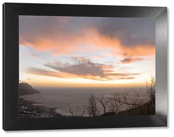 beauty in nature, camps bay, cape town, cloud, color image, elevated view, extreme terrain