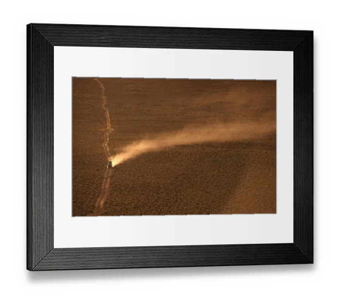 Framed Print : Aerial View, Brown, Color Image, Day, Dirt, Dirt Road, Dust, Field, Horizontal, Jeep Framed Print : Aerial View, Brown, Color Image, Day, Dirt, Dirt Road, Dust, Field, Horizontal, Jeep