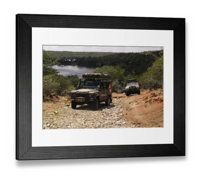 Framed Print : 4X4 Vehicles on a Dirt Road Framed Print : 4X4 Vehicles on a Dirt Road