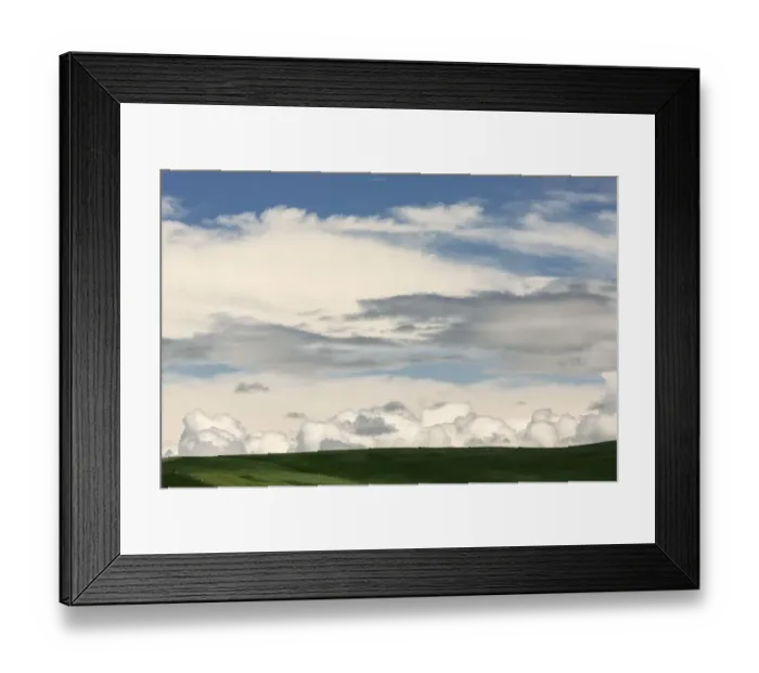 Framed Print : Grassy field on cloudy day, Palouse, Washington State, USA Framed Print : Grassy field on cloudy day, Palouse, Washington State, USA