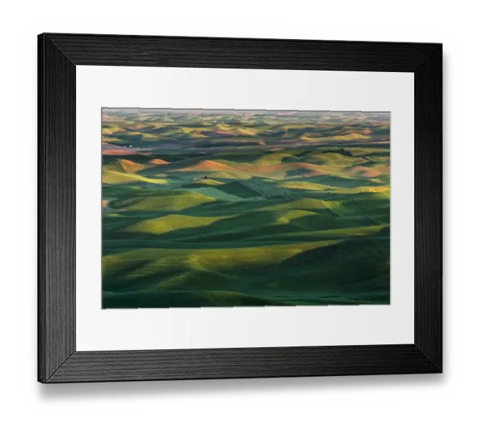 Framed Print : Palouse hills at sunset, Washington State, USA Framed Print : Palouse hills at sunset, Washington State, USA