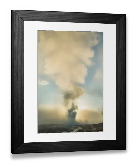 Framed Print : Old Faithful geyser at sunrise, Upper Geyser Basin, Yellowstone National Park, Wyoming, USA Framed Print : Old Faithful geyser at sunrise, Upper Geyser Basin, Yellowstone National Park, Wyoming, USA