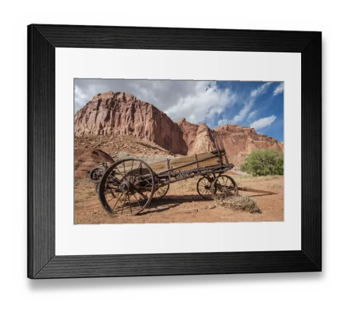 Framed Print : Old wagon, Fruita, Capitol Reef National Park, Utah, USA Framed Print : Old wagon, Fruita, Capitol Reef National Park, Utah, USA