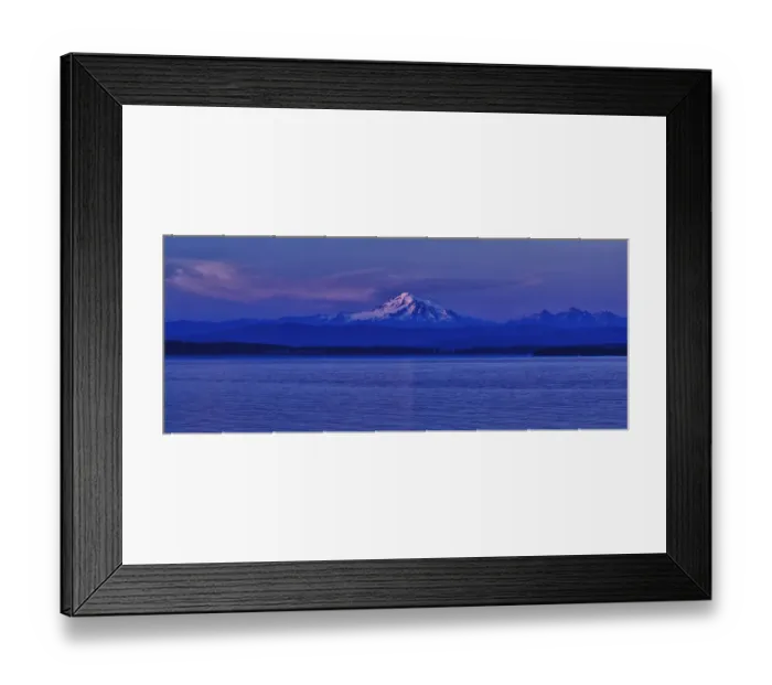 Framed Print : Mt Baker and Cascade Range at dusk, Orcas Island, San Juan Island, Puget Sound, Washington State, USA Framed Print : Mt Baker and Cascade Range at dusk, Orcas Island, San Juan Island, Puget Sound, Washington State, USA