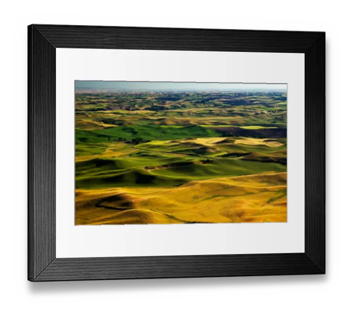 Framed Print : Landscape with fields, Palouse, Washington State, USA Framed Print : Landscape with fields, Palouse, Washington State, USA