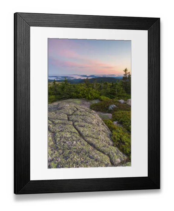 Framed Print : Glacial striations in granite on summit of Cadillac Mountain, Acadia National Park, Maine, USA Framed Print : Glacial striations in granite on summit of Cadillac Mountain, Acadia National Park, Maine, USA