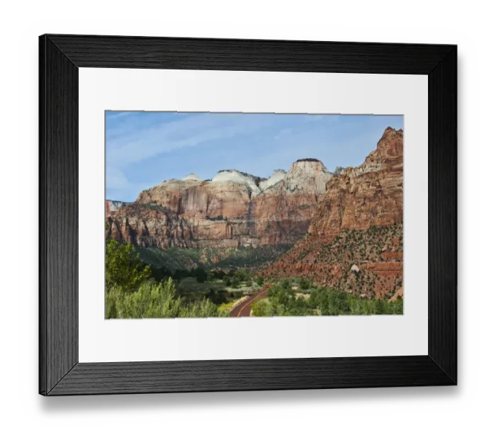 Framed Print : Rock formations in Zion National Park, Utah, USA