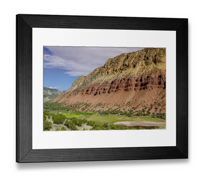 Framed Print : Landscape with Green river, Flaming Gorge National Recreation Area, Utah, USA