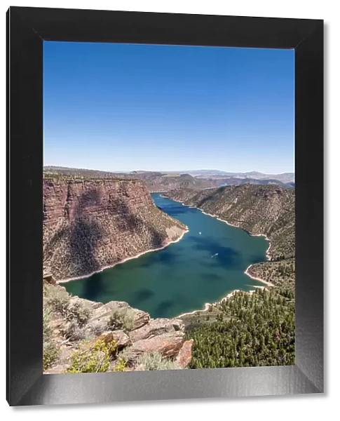 Landscape with Green river, Flaming Gorge National Recreation Area, Utah, USA