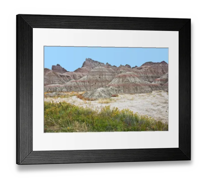 Framed Print : Scenic landscape of Cedar Pass Area in Badlands National Park, South Dakota, USA Framed Print : Scenic landscape of Cedar Pass Area in Badlands National Park, South Dakota, USA
