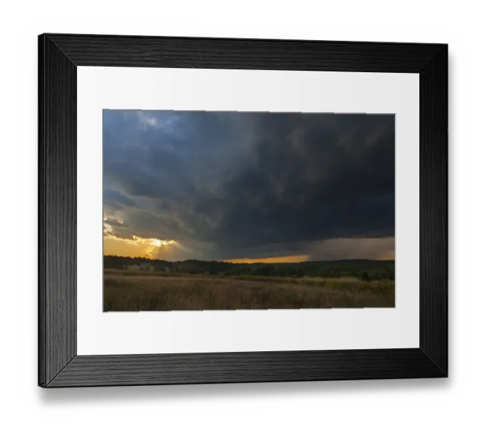Framed Print : Summer storm over Northern Forest, Mars Hill, Aroostook County, Maine, USA