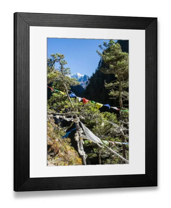 Framed Print : Everest base camp trek, Himalayas, Nepal, prayer flags, Colour Image, Color Image Framed Print : Everest base camp trek, Himalayas, Nepal, prayer flags, Colour Image, Color Image