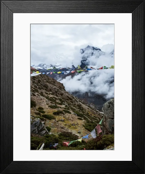 Framed Print : Everest base camp trek, Himalayas, Nepal, prayer flags, Colour Image, Color Image Framed Print : Everest base camp trek, Himalayas, Nepal, prayer flags, Colour Image, Color Image