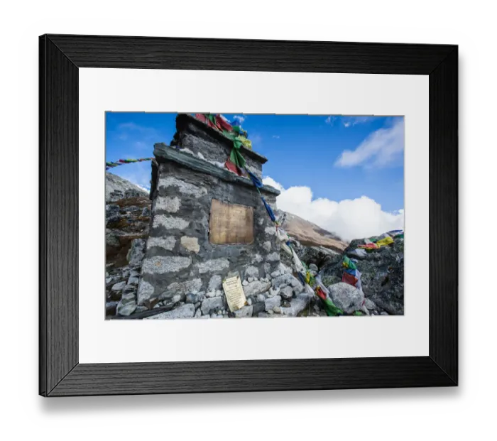 Framed Print : Everest base camp trek, Himalayas, Nepal, memorial, prayer flags, Colour Image, Color Image Framed Print : Everest base camp trek, Himalayas, Nepal, memorial, prayer flags, Colour Image, Color Image
