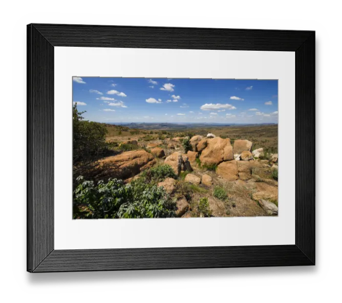 Framed Print : Landscape photo taken from the top of the Magaliesberg mountain range in the North West Province, South Africa Framed Print : Landscape photo taken from the top of the Magaliesberg mountain range in the North West Province, South Africa