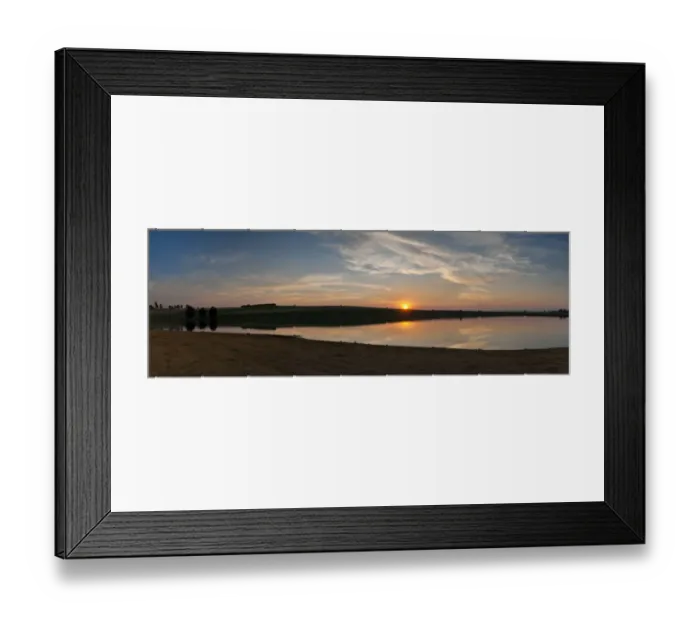 Framed Print : Dramatic panoramic sunset landscape photo over a peaceful remote and isolated farm lake. Kwazulu-Natal, South Africa Framed Print : Dramatic panoramic sunset landscape photo over a peaceful remote and isolated farm lake. Kwazulu-Natal, South Africa