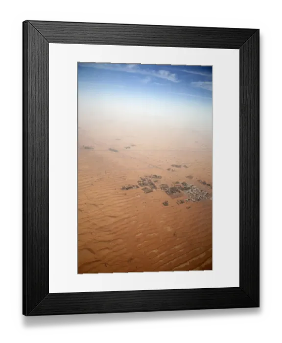 Framed Print : colour image, color image, photography, day, UAE, flying, aerial, looking down, plane Framed Print : colour image, color image, photography, day, UAE, flying, aerial, looking down, plane