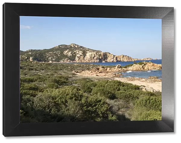 Rocky coastline of Mediterranean sea, Olbia, Costa Smeralda, Sardinia, Italy