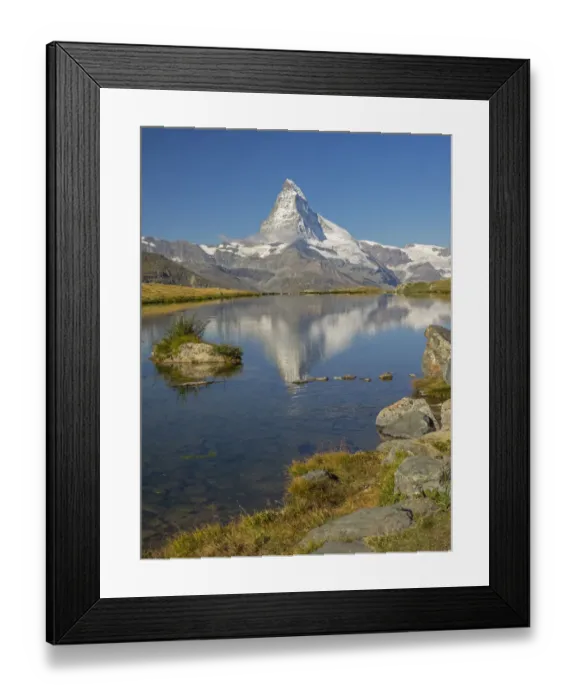 Framed Print : Matterhorn reflected in Stellisee, Zermatt, Valais Canton, Switzerland Framed Print : Matterhorn reflected in Stellisee, Zermatt, Valais Canton, Switzerland