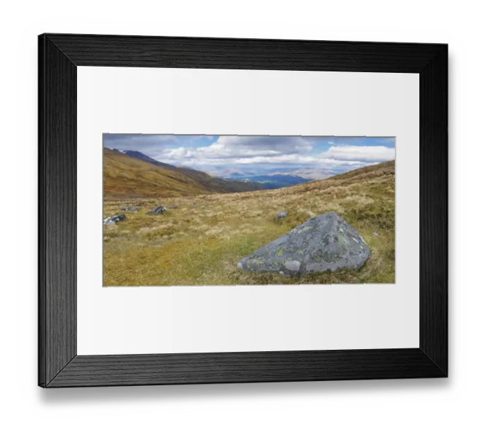 Framed Print : Panorama of the Scottish highlands from the top of Aonach Mor or Ben Nevis mountain, Scotland Framed Print : Panorama of the Scottish highlands from the top of Aonach Mor or Ben Nevis mountain, Scotland