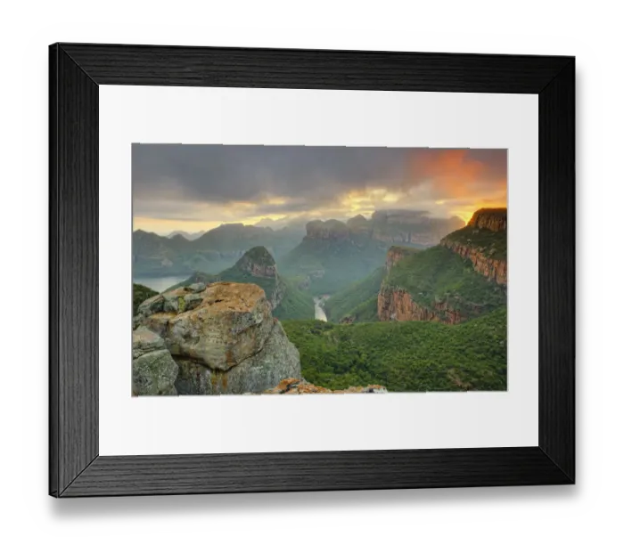 Framed Print : Blyde River Canyon at sunrise, Mpumulanga Province, South Africa Framed Print : Blyde River Canyon at sunrise, Mpumulanga Province, South Africa