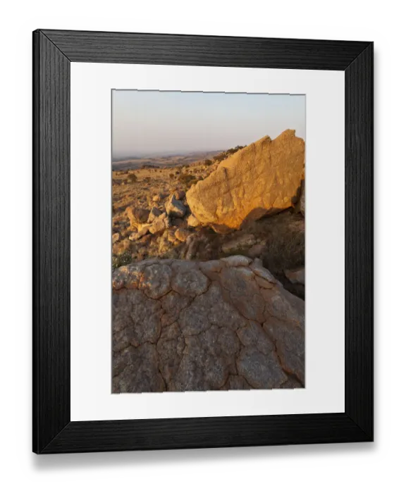 Framed Print : Magaliesberg Mountain Rock Formations at Sunset with a View over the Mountain Range, Magaliesberg Mountains, North West Province, South Africa Framed Print : Magaliesberg Mountain Rock Formations at Sunset with a View over the Mountain Range, Magaliesberg Mountains, North West Province, South Africa