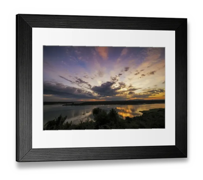Framed Print : Sunrise landscape over Kazinga Channel, Queen Elizabeth National Park, Uganda, Africa