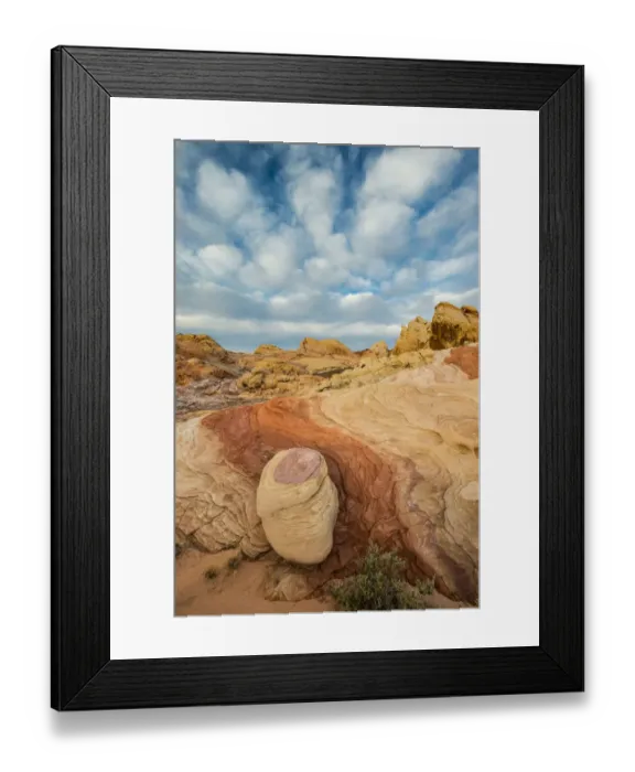 Framed Print : Early morning clouds and colorful rock formations, Valley of Fire State Park, Nevada, USA Framed Print : Early morning clouds and colorful rock formations, Valley of Fire State Park, Nevada, USA