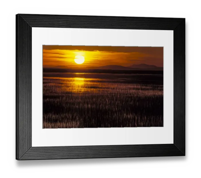 Framed Print : Goose Lake at sunset, Stillwater National Wildlife Refuge, Nevada, USA
