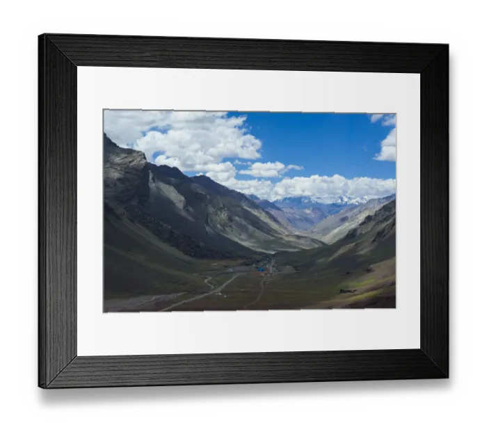 Framed Print : Mountain pass between Mendoza and Santiago, Andes, Argentina Framed Print : Mountain pass between Mendoza and Santiago, Andes, Argentina